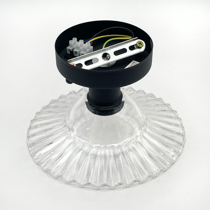 Plafondlampe TRISH 1xE27/15W/230V sort/klar