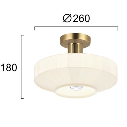 Plafondlampe VIVIAN 1xE27/40W/230V gylden