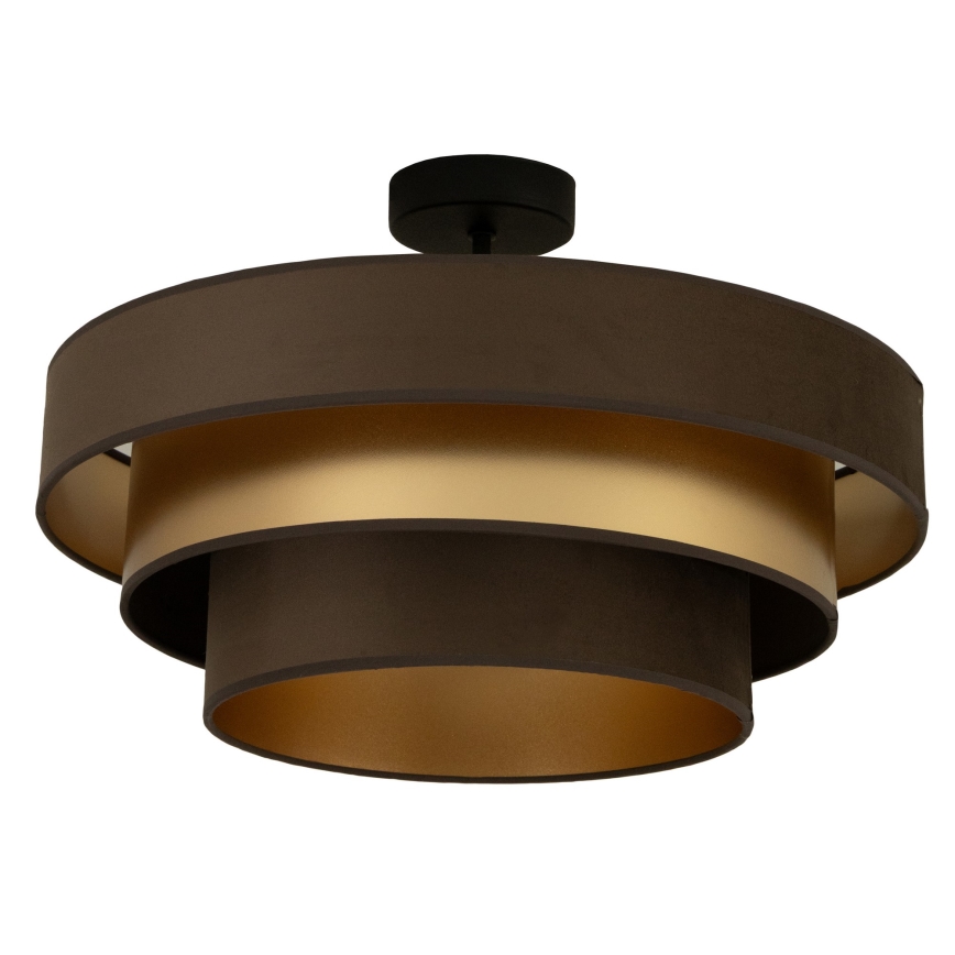 Plafondlampe WENTA 1xE27/60W/230V Ø 50 cm brun/guld
