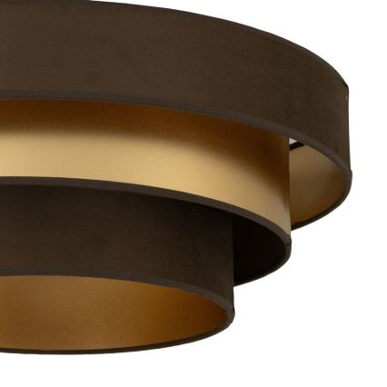 Plafondlampe WENTA 1xE27/60W/230V Ø 50 cm brun/guld