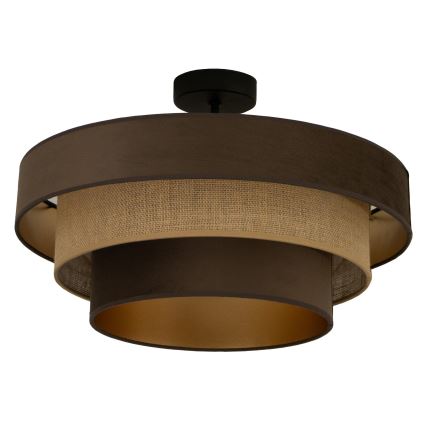 Plafondlampe WENTA 1xE27/60W/230V Ø 50 cm brun/jute