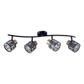 Plafondlampe ZAHARA 4xE27/10W/230V sort