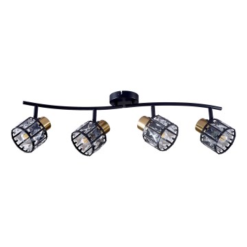 Plafondlampe ZAHARA 4xE27/10W/230V sort