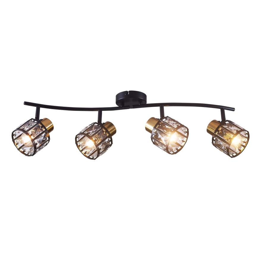 Plafondlampe ZAHARA 4xE27/10W/230V sort