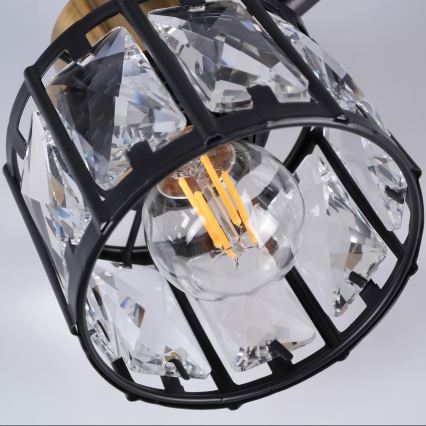 Plafondlampe ZAHARA 4xE27/10W/230V sort