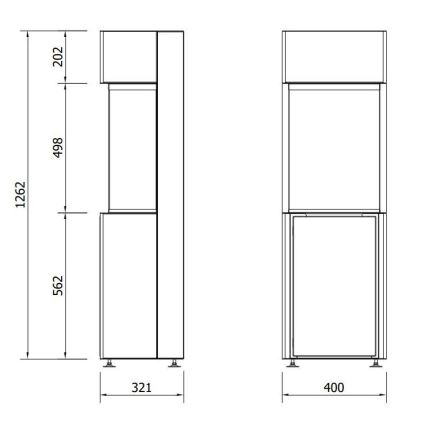 Planika - Biopejs med fjernbetjening 126,2x40 cm 3,5kW/230V sort