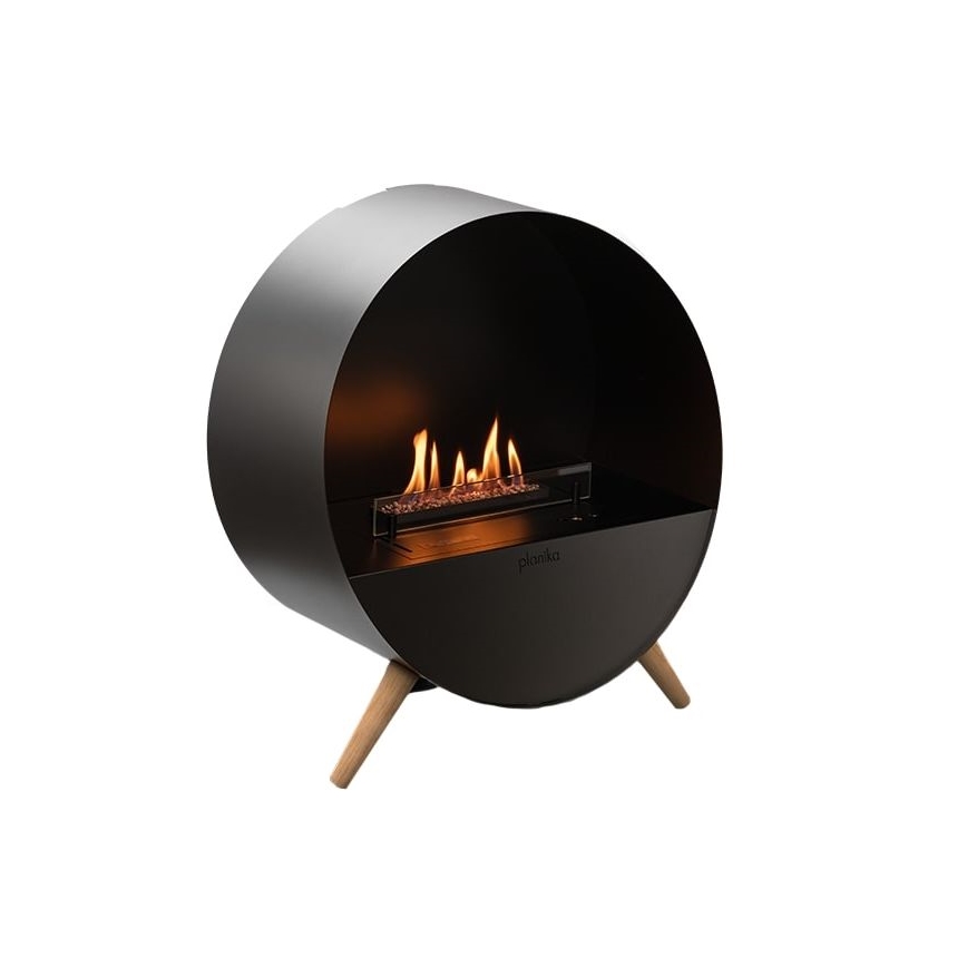 Planika - Biopejs med fjernbetjening 72,6x65 cm 2,5kW/230V sort