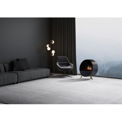 Planika - BIO pejs på fjernbetjening 72,6x65 cm 2,5kW/230V sort