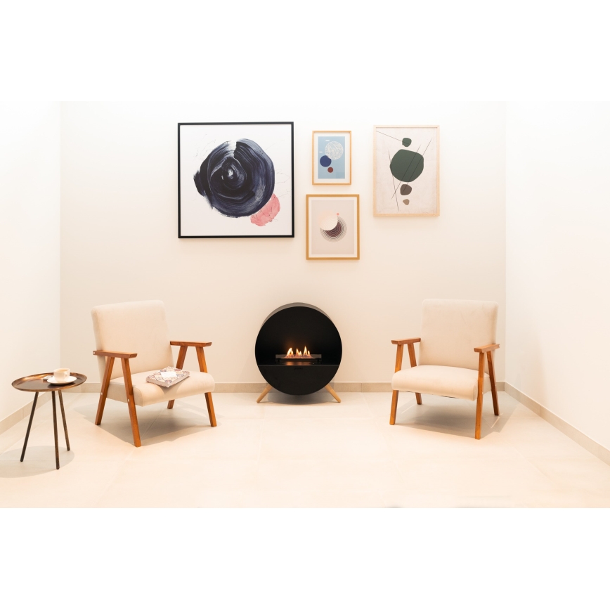 Planika - BIO pejs på fjernbetjening 72,6x65 cm 2,5kW/230V sort
