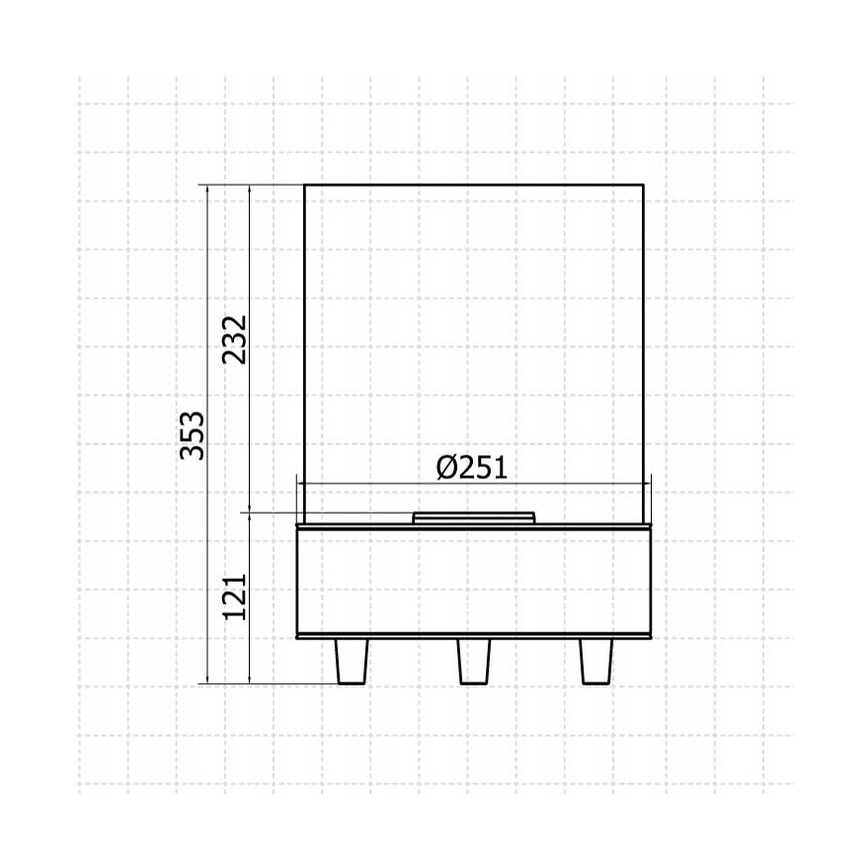 Planika - Biopejs 36,3x25,1 cm 2,5kW sort