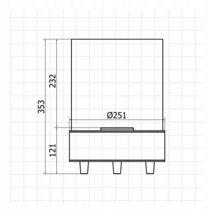 Planika - Biopejs 36,3x25,1 cm 2,5kW beige