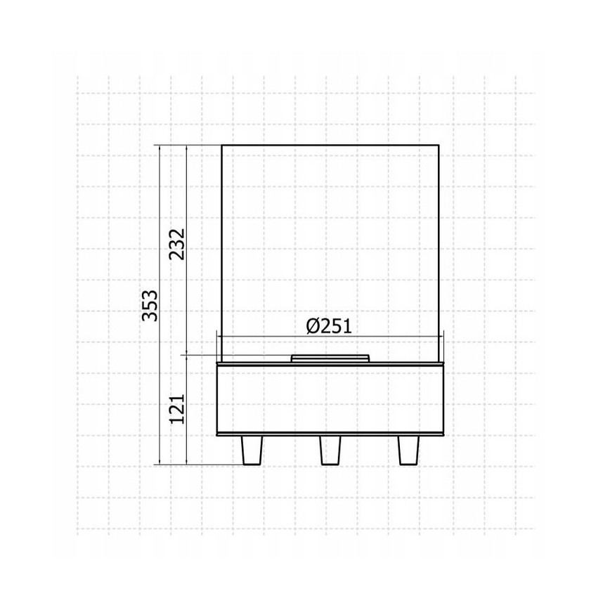 Planika - Biopejs 36,3x25,1 cm 2,5kW beige