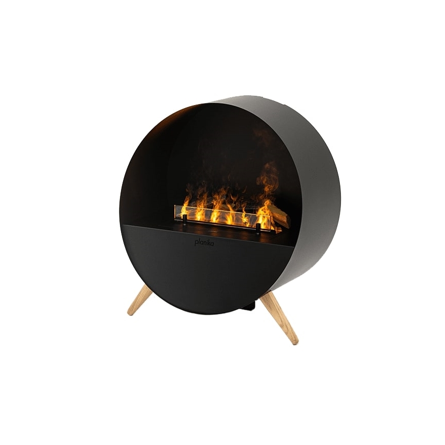 Planika - Dekorativ pejs vanddamp med fjernbetjening 72,9x65,3 cm 125W/230V sort