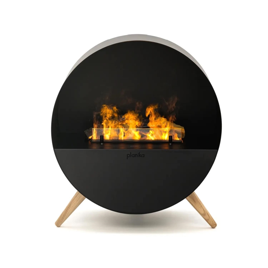 Planika - Fjernstyret vanddamppejs 72,9x65,3 cm 125W/230V sort