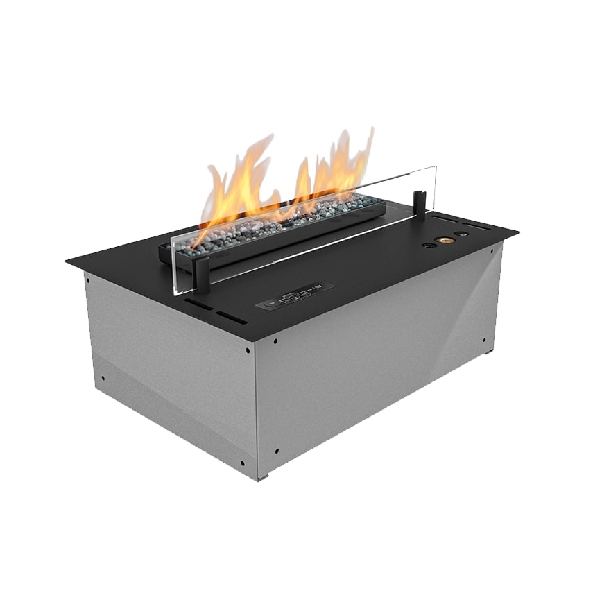 Planika - Indbygget Biopejs med fjernbetjening 19,1x38 cm 2,5kW/230V sort