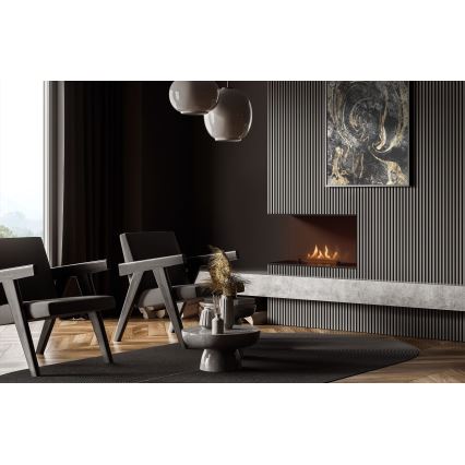 Planika - Indbygget universal biopejs med fjernbetjening 56,2x75 cm 2,5kW/230V