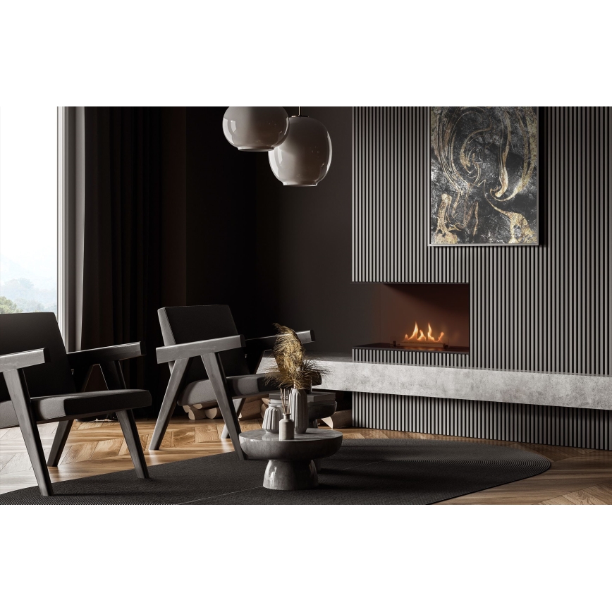 Planika - Indbygget universal biopejs med fjernbetjening 56,2x75 cm 2,5kW/230V