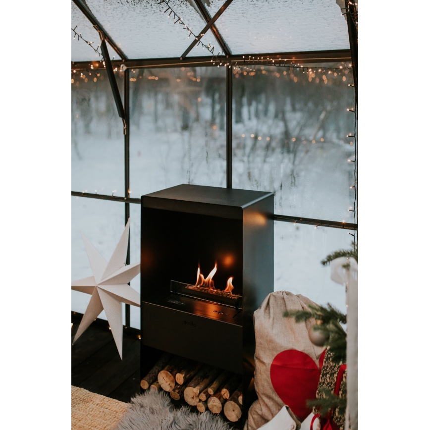 Planika - Biopejs med fjernbetjening 83,5x48 cm 2,5kW/230V sort