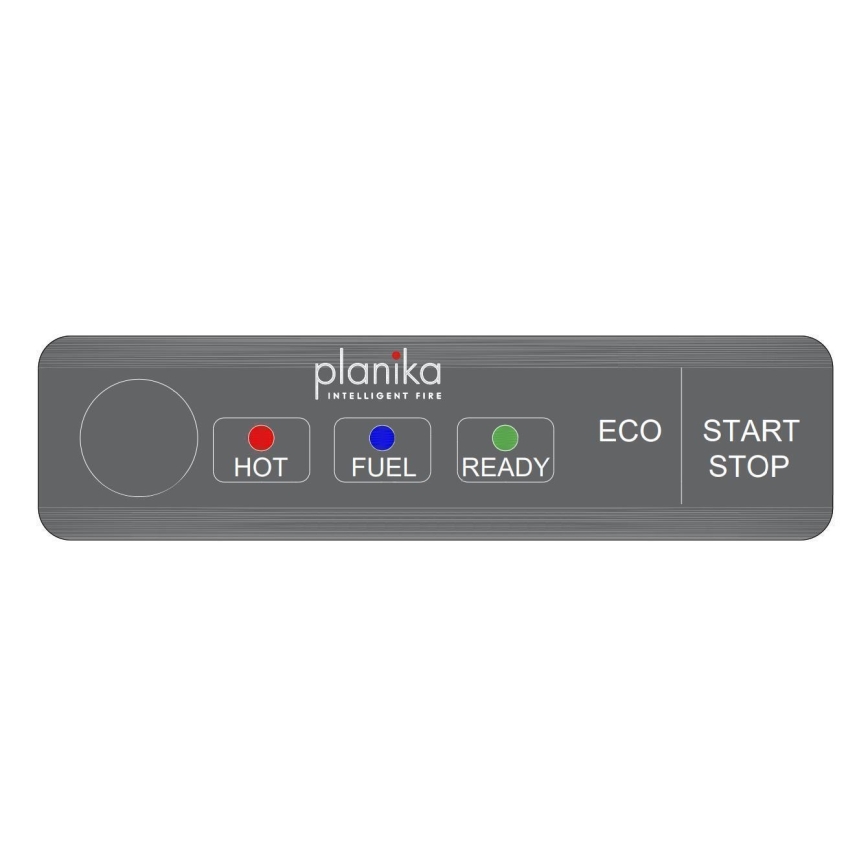 Planika - Biopejs med fjernbetjening 83,5x48 cm 2,5kW/230V sort