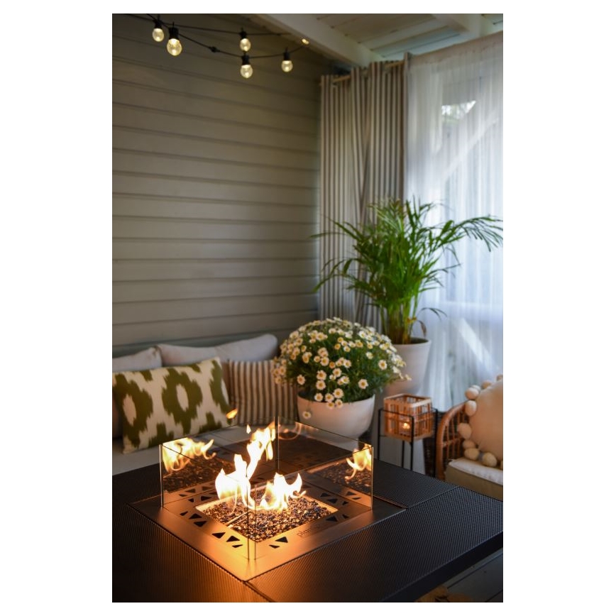 Planika Square Bord GAS - Udendørs gaspejs 79,7x90 cm 10kW