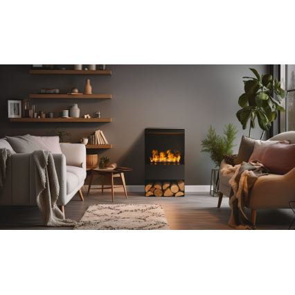 Planika - Dekorativ pejs vanddamp med fjernbetjening 83x48 cm 125W/230V sort