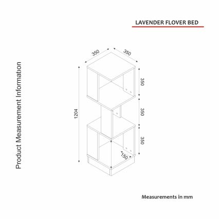 Plantereol LEVANDER 120,4x35 cm hvid