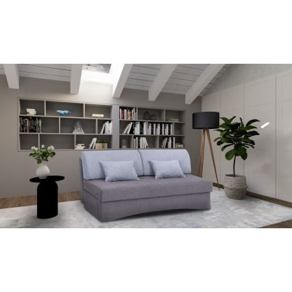 Polstret trepersoners sovesofa til daglig brug uden armlæn PAUL, grå