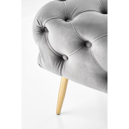 Polstret bænk ATHENA 40x100 cm grå/guldfarvet