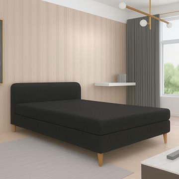 Polstret daybed BRISBANE 110x200 cm sort