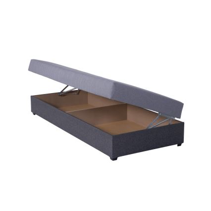 Polstret daybed med opbevaringsplads JACOB XL 90x200 cm grå