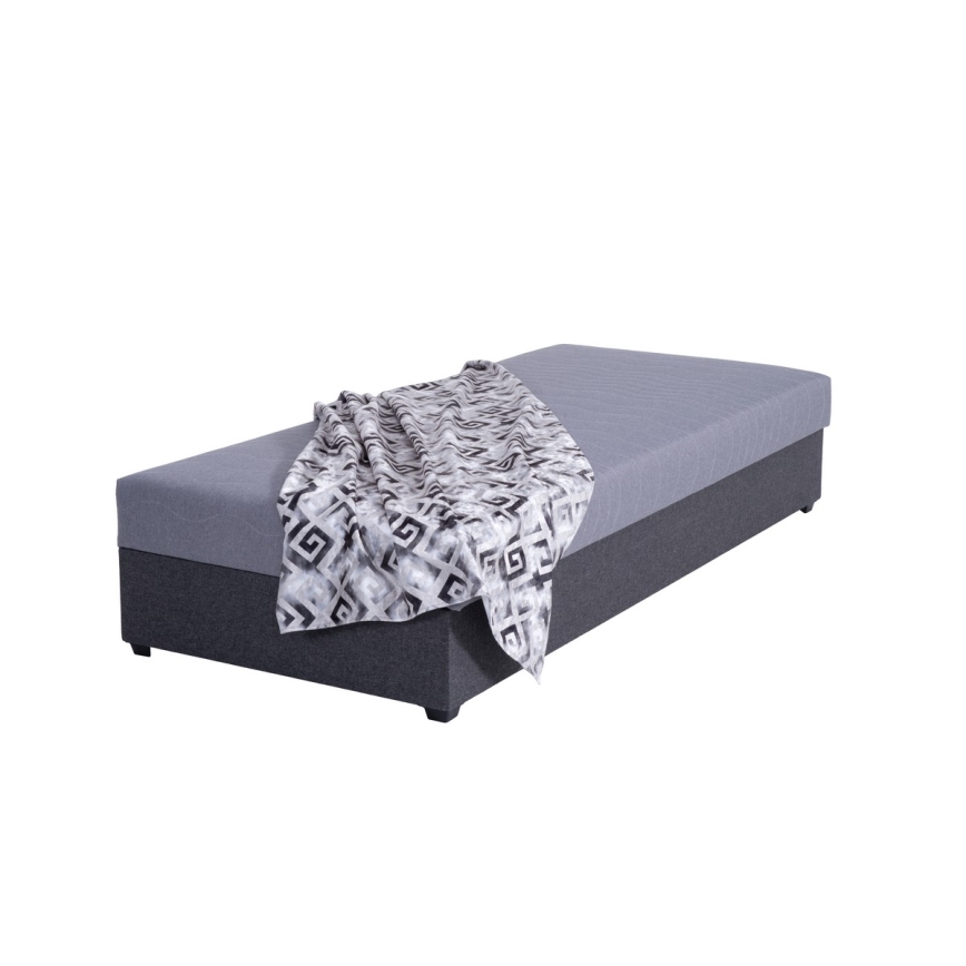 Polstret daybed med opbevaringsplads JACOB XL 90x200 cm grå