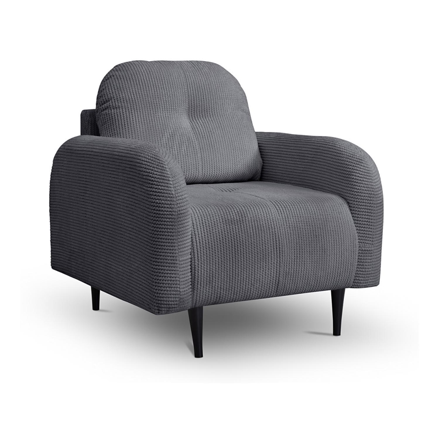 Polstret lænestol CLOUDY, grå