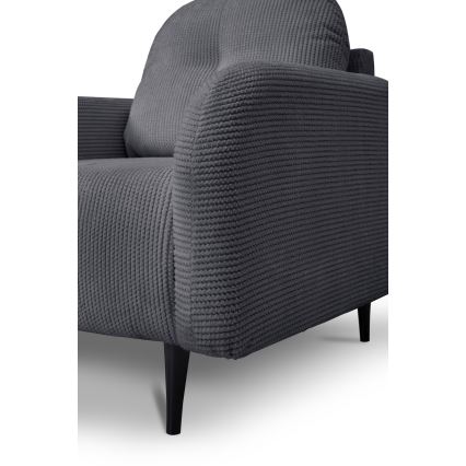 Polstret lænestol CLOUDY, grå