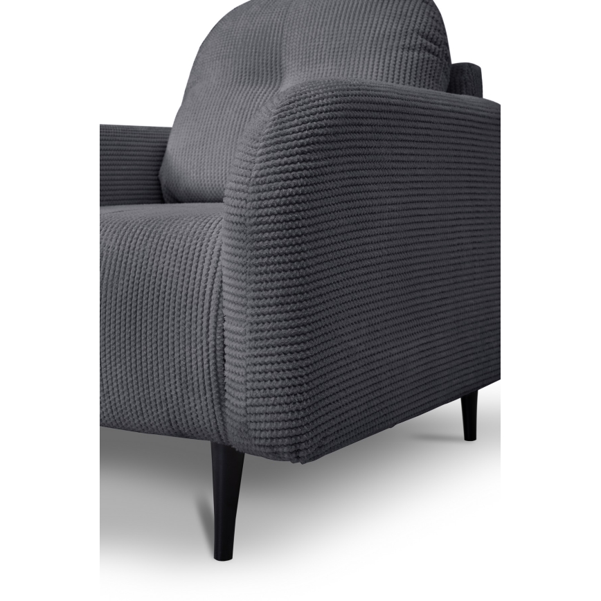 Polstret lænestol CLOUDY, grå