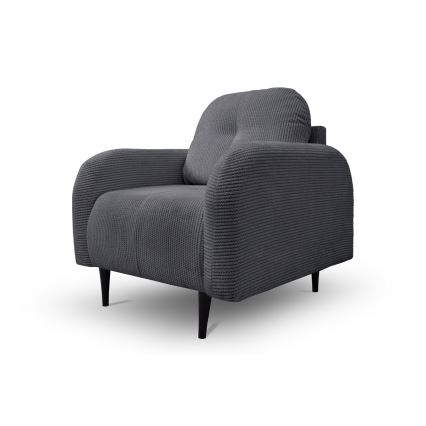 Polstret lænestol CLOUDY, grå