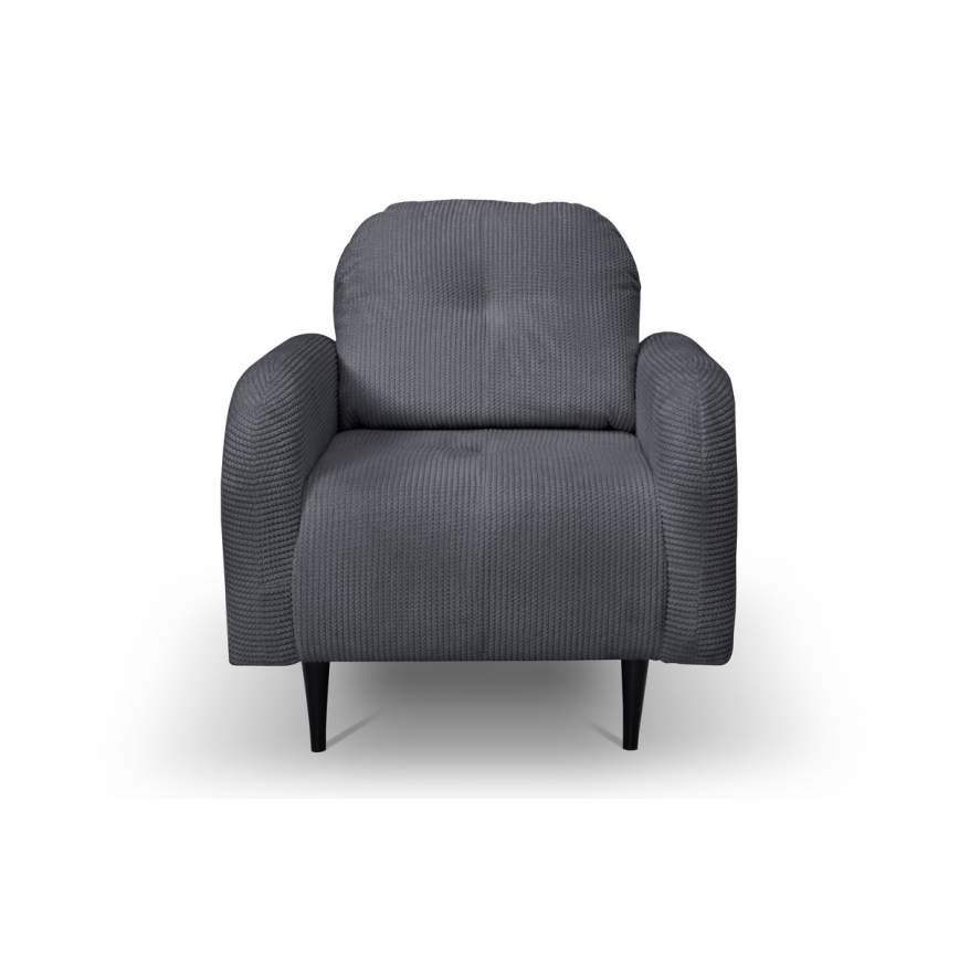 Polstret lænestol CLOUDY, grå