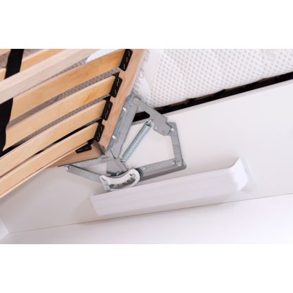 Polstret opbevaringsseng uden madras ALIS 180x200 cm brun