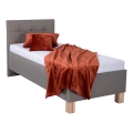 Polstret opbevaringsseng uden madras MARIA ONE 90x200 cm taupe
