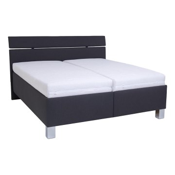 Polstret seng med madras og opbevaringsplads ALIS 160x200 cm antracit