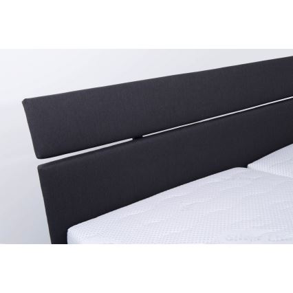 Polstret seng med madras og opbevaringsplads ALIS 160x200 cm antracit
