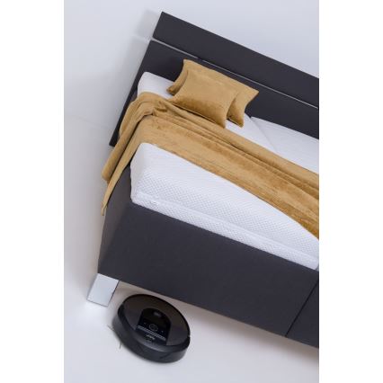 Polstret seng med madras og opbevaringsplads ALIS 180x200 cm antracit