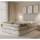 Polstret seng med madras og opbevaringsplads GRACE 180x200 cm beige