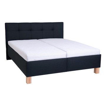 Polstret seng med madras og opbevaringsplads MARIA 160x200 cm antracit