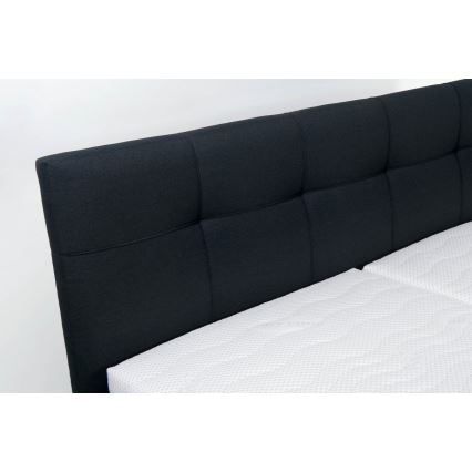 Polstret seng med madras og opbevaringsplads MARIA 160x200 cm antracit