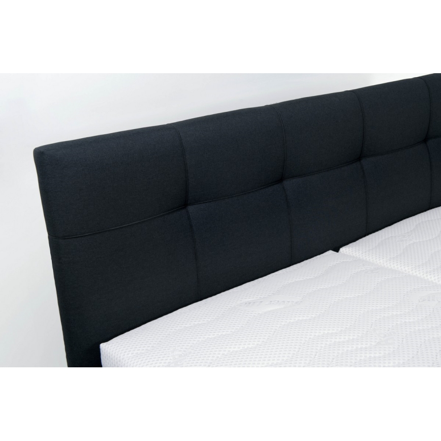 Polstret seng med madras og opbevaringsplads MARIA 160x200 cm antracit