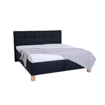 Polstret seng med madras og opbevaringsplads MARIA 160x200 cm antracit
