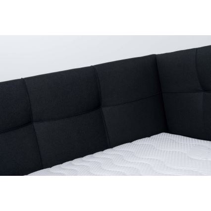 Polstret seng med madras og opbevaringsplads MARIA PETITE 120x200 cm antracit
