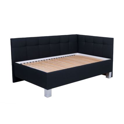 Polstret seng med madras og opbevaringsplads MARIA PETITE 120x200 cm antracit