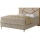Polstret seng med madras og opbevaringsplads NAOMI 180x200 cm beige