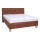 Polstret seng med madras og opbevaringsplads VIOLET 160x200 cm cognac brun